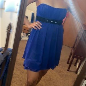 Bright blue dress perfect for this season